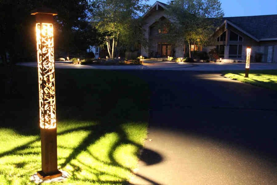 Waterproof Lightbox Corten Steel Garden Lamp