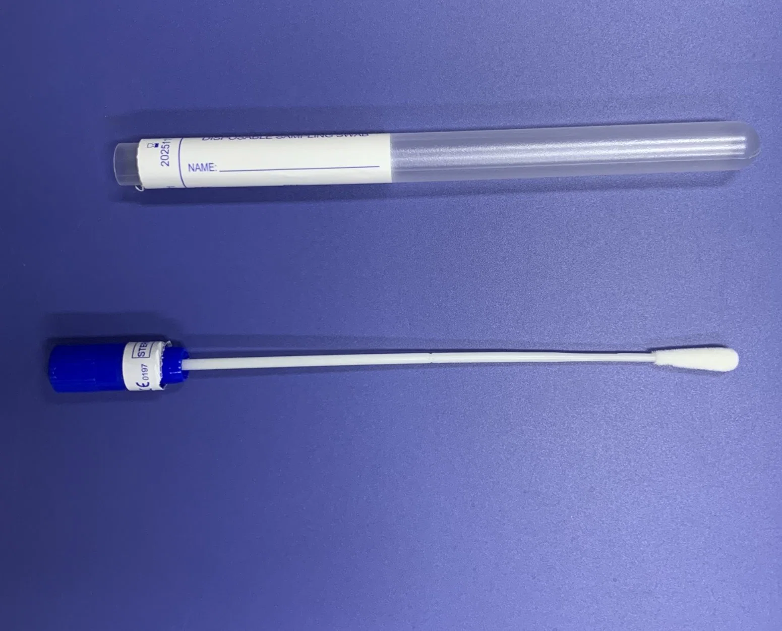 Virus Sampling Transfer Tube with Nasal Flocked Nylon Swab