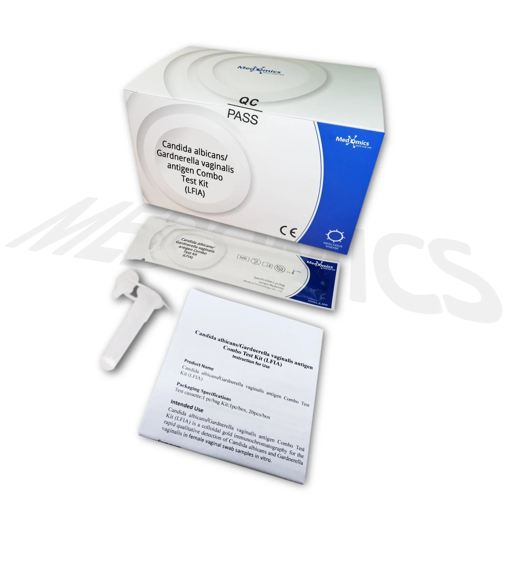 Candida Albicans/Trichomonas Vaginalis/Gardnerella Vaginalis Diagnosis Antigen Combo Test Kit (LFIA)