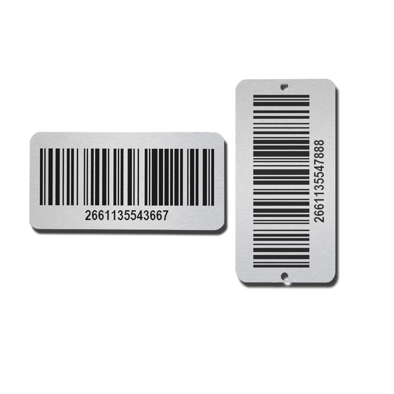 Factory Sale Laser Engraving Metal Serial Number Plates Qr Code Barcode Asset Aluminium Labels