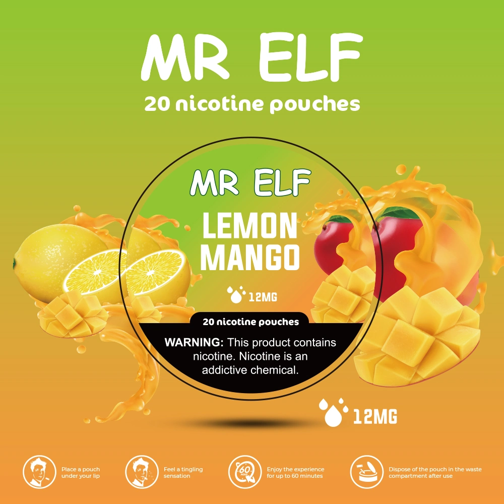 Meilleures ventes de tabac sans nicotine Pouch 12mg MR Elf sans fumée Sachets de nicotine Snus 20 paquets vs tabac sans fumée grizzli