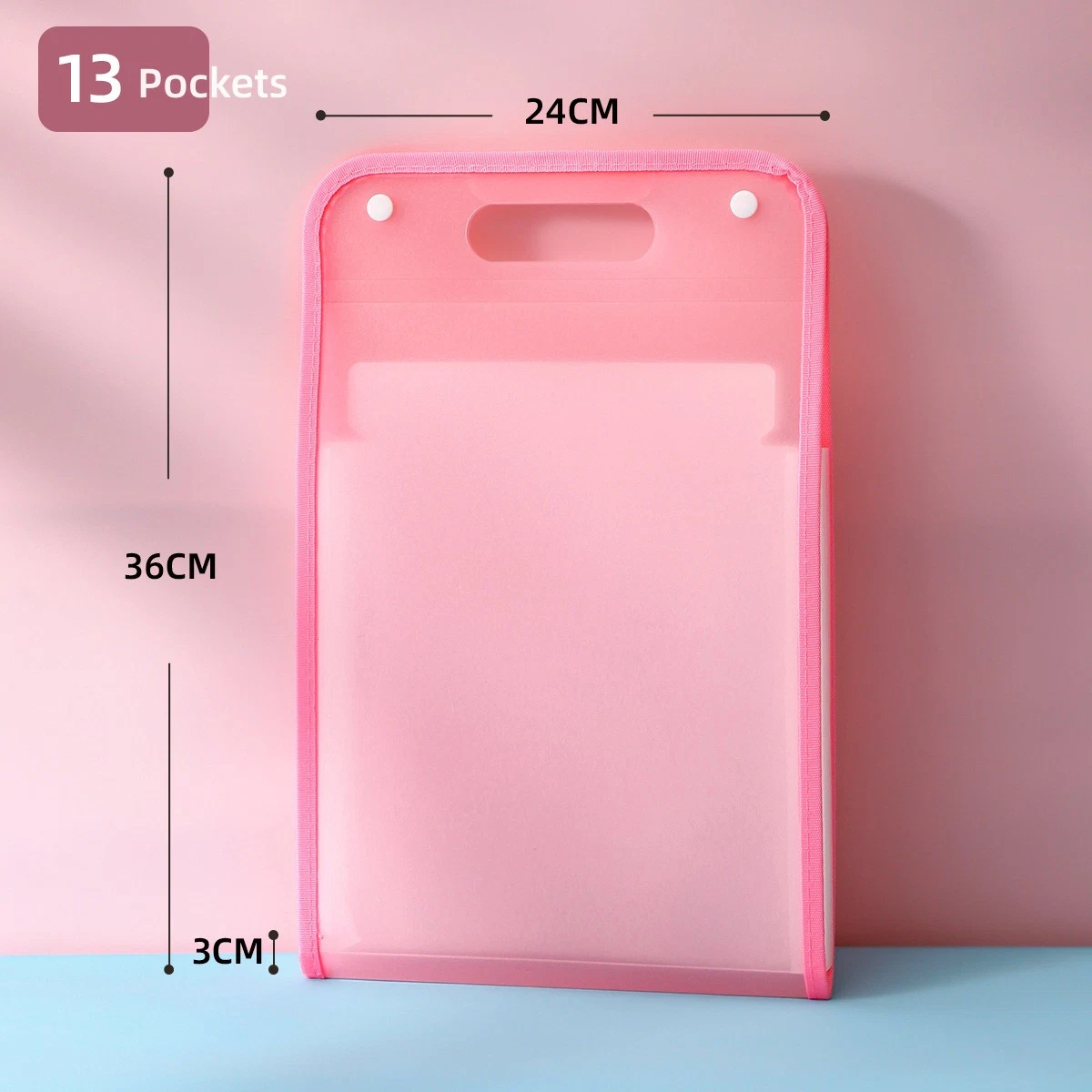 A4 color rosa en forma de acordeón Monedero expandible la ampliación de la carpeta de archivos multimedia con 13 bolsillos y de suministros de oficina Papelería Mayorista de Alimentación Escolar