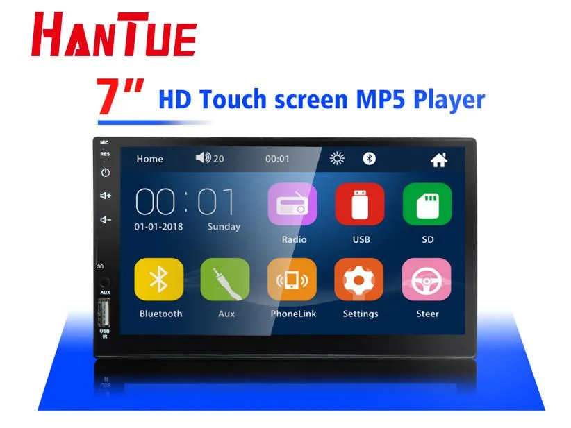 7inch Full Touch Screen 2DIN Mirror Link MP5 Multimedia Player USB Aux-in SD-Karte Auto Stereo Auto Radio Video DVD Player
