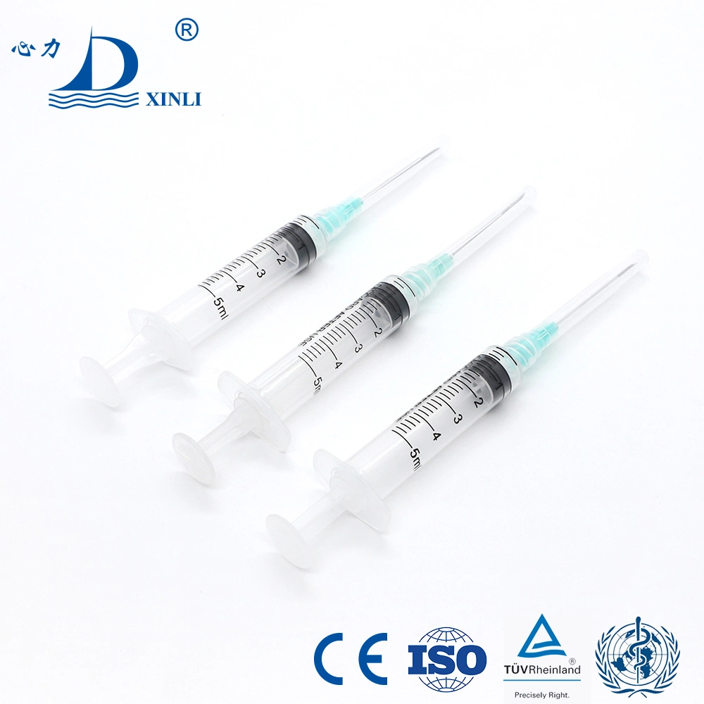 Who Pqs & CE & ISO Approved Disposable Medical Sterile Injection Ad Syringe 3 Parts Auto Destruct Auto Disable Syringe with Needle