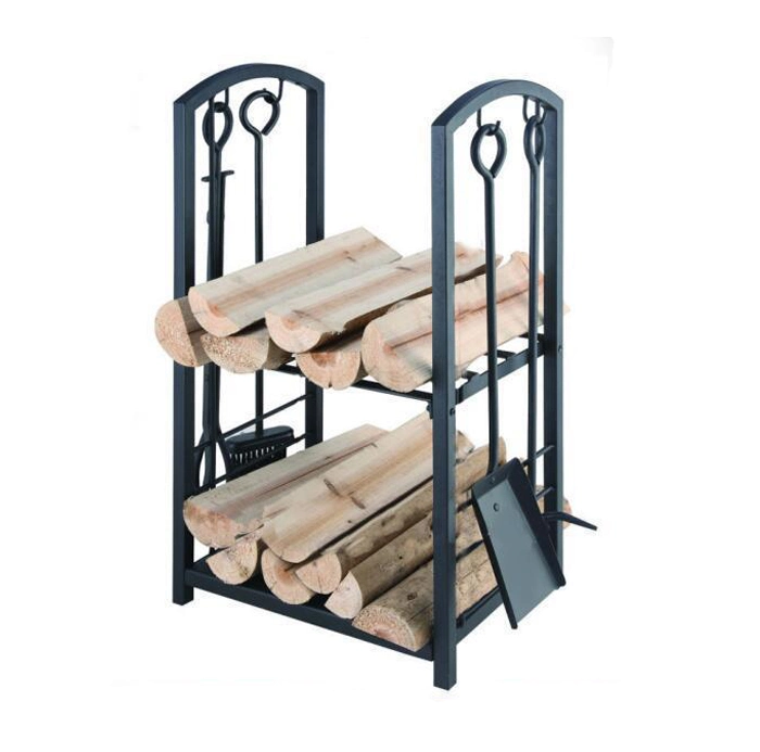 Factory Sale Various Metal Heavy Duty Logs Holder Fireplace Tool Set Wood Storage Stand