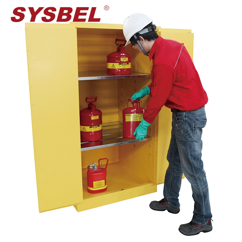 Chinese Manufacturer Galvanized Steel Chemical Dangerous Goods Fireproof Flammable Liquid Laboratory Safety Storage Cabinet