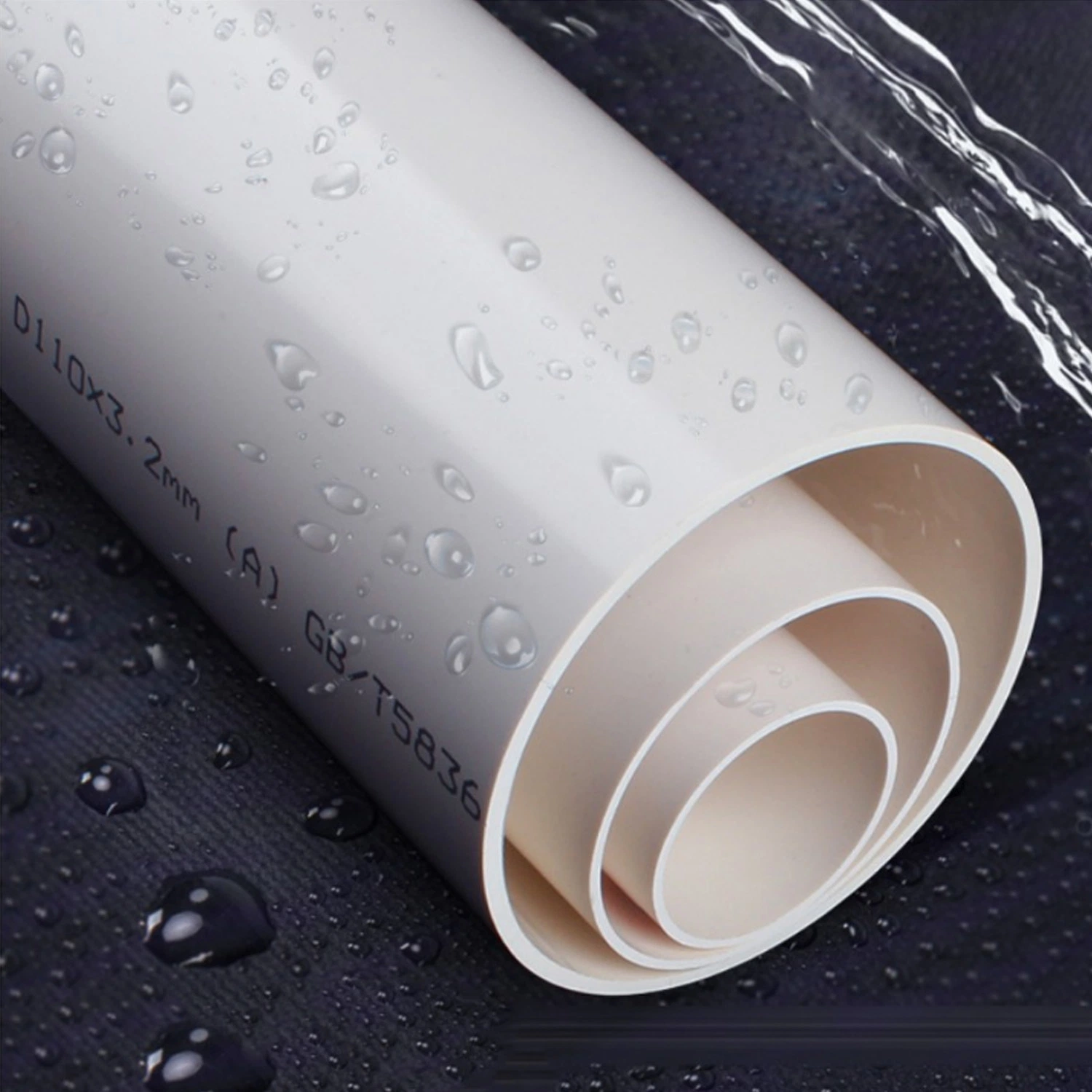 Haute résistance à la pression 110*3.2*4mA4* Tuyau d'eau en plastique PVC Pvcu Longueur 4m