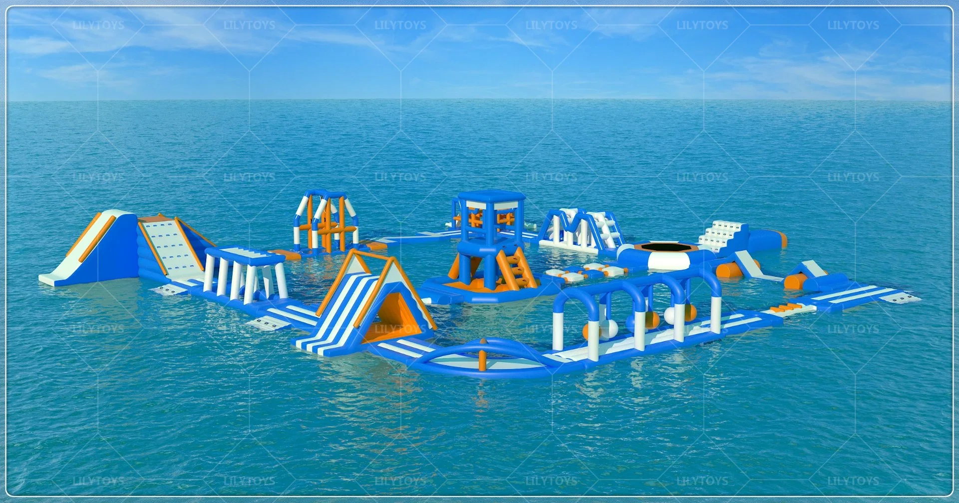 0.9mm PVC Inflatable Fun Aqua Park Obstacle Course Equipment Inflatable Floating Water Park
