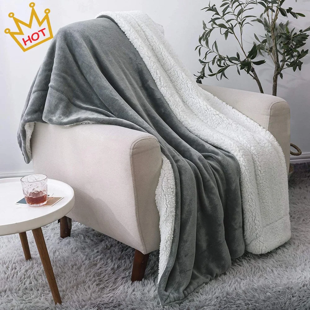 High Weight Chunky Knit China Okeotex-100 Microfiber Super Soft Luxury Solid Big Uggly Mink Silk Travel Kids Flannel Coral Sherpa Fleece Bedroom Throws Blanket