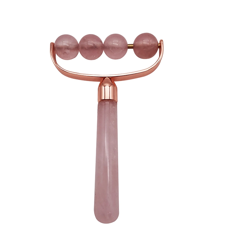 New Beauty Care Product Rose Quartz Jade Roller Pink Body Massage Tool