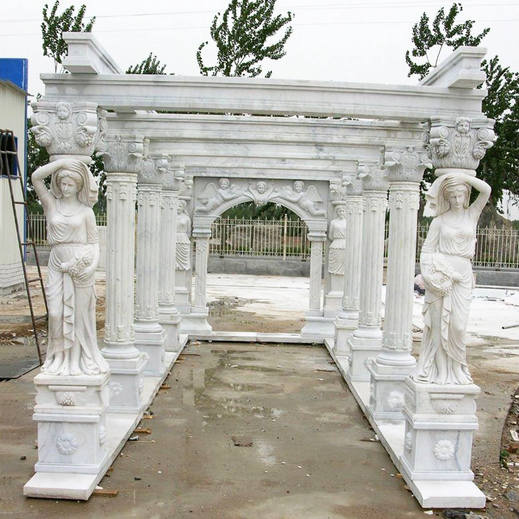 Customized Large Greek Style Outdoor Decoration Natural Marble Gazebo