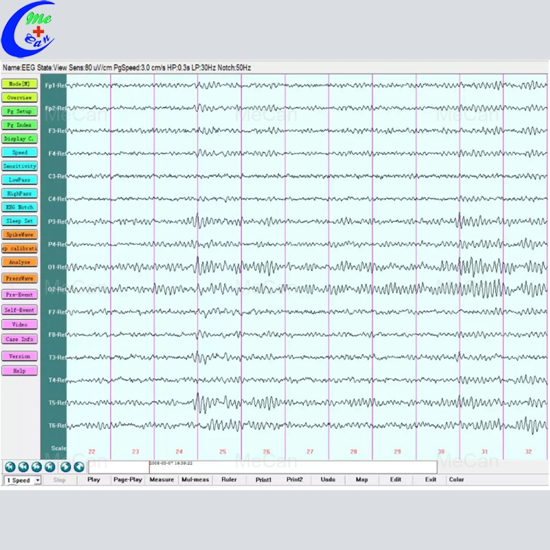 20 médicos de canal EEG portátil, sistema de EEG sem fio Bluetooth