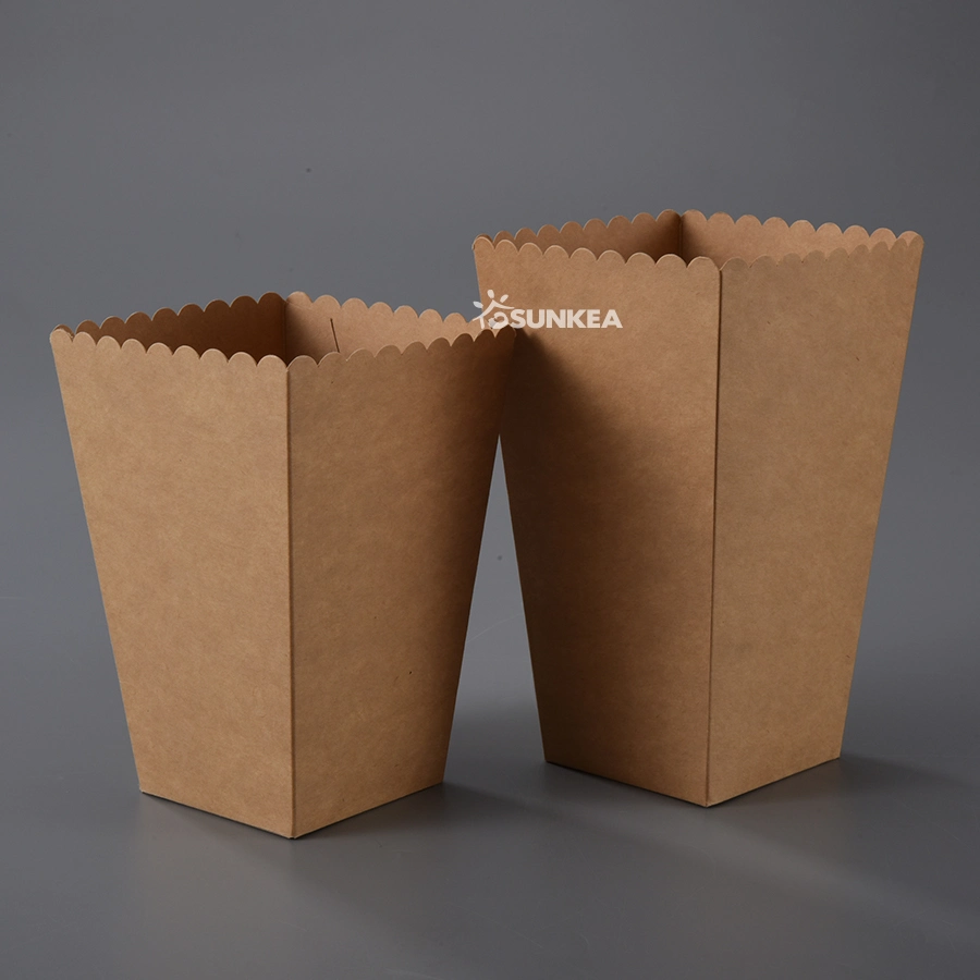 S M L Logo Printed Disposable Popcorn Box Popcorn Cup