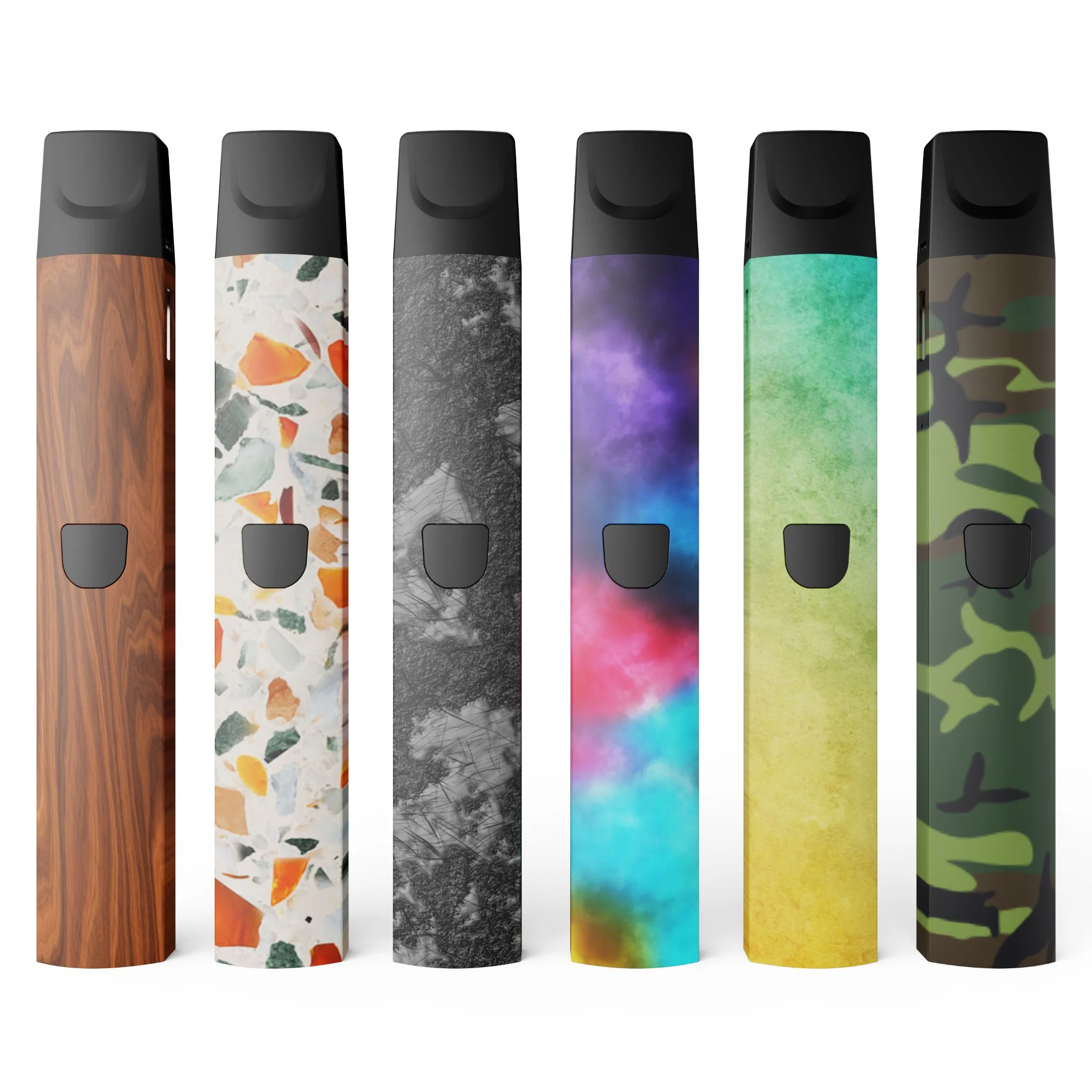 Button Preheat Vape Pen Disposable/Chargeable 1.0ml Empty Pod Mini E Cig Flat Preheat Vape