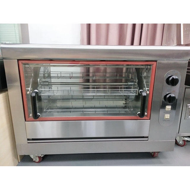 Rotisserie Machine Rotary Gas Chicken Grill Oven Stainless Steel Commercial Electric Roast Chicken Machine Hotel Catering Equipment