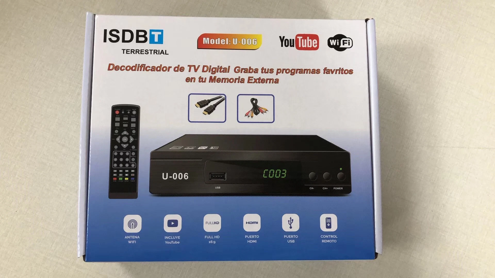 Digital TV Decoder From Stock for Costa Rico Isdbt