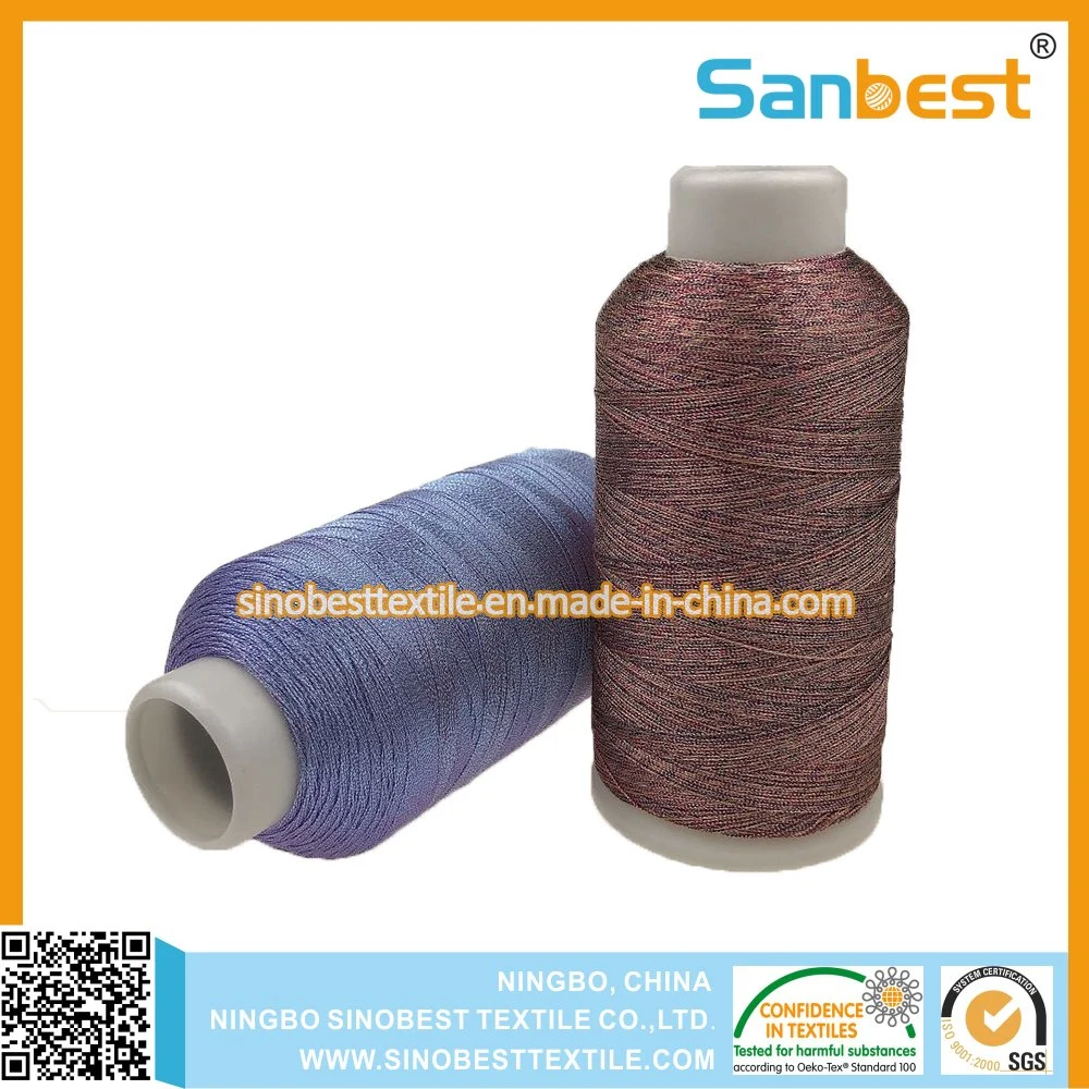 3 Plies Multicolor Metallic Embroidery Thread for DIY Crafts