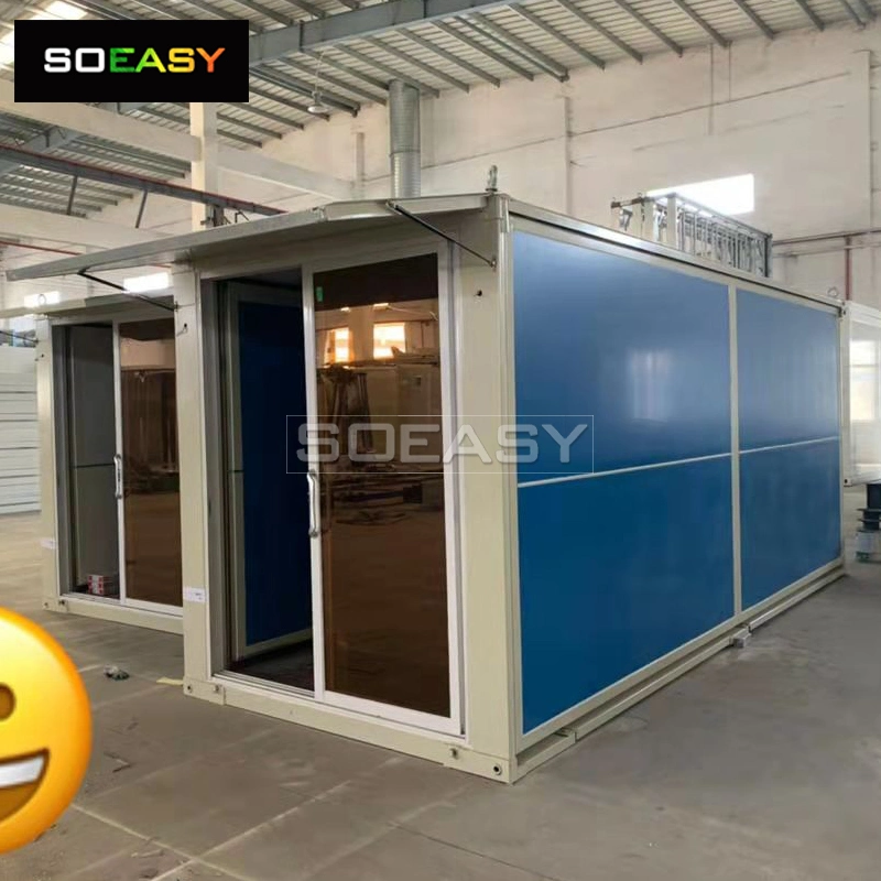 40 FT Light Steel Structure erweiterbares Container-Haus mit 2 Schlafzimmer und 1 Badezimmer Design