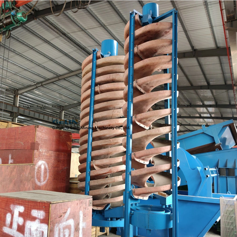 Fiberglass Spiral Concentrator Mineral Processing Spiral Separator Gravity Spiral Chute Separation Plant