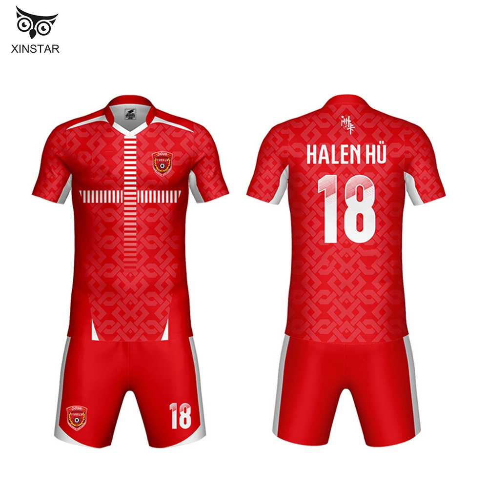 Dri Fit Custom Made Red Full Sublimated Futsal with Number Soccer Jerseys