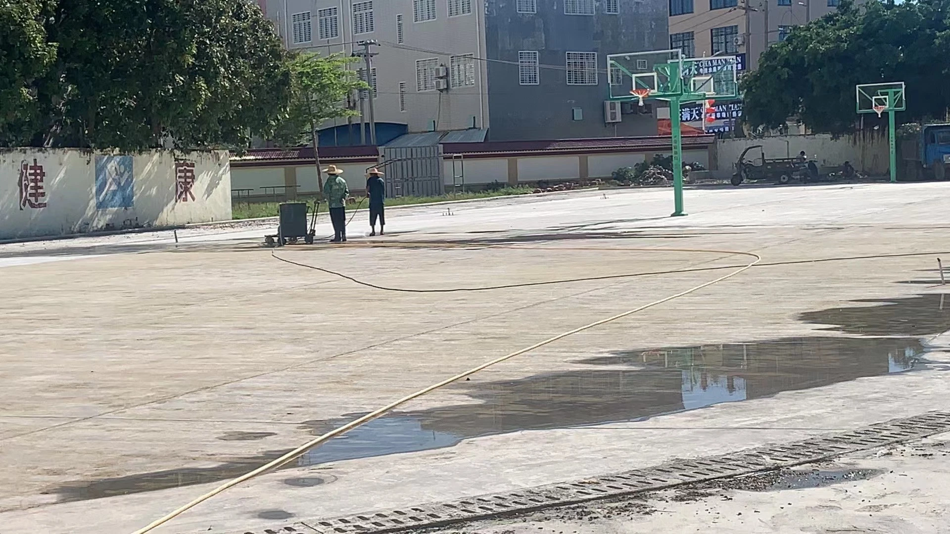 Campo de voleibol com material de superfície acrílico para todas as condições climatéricas com o melhor preço