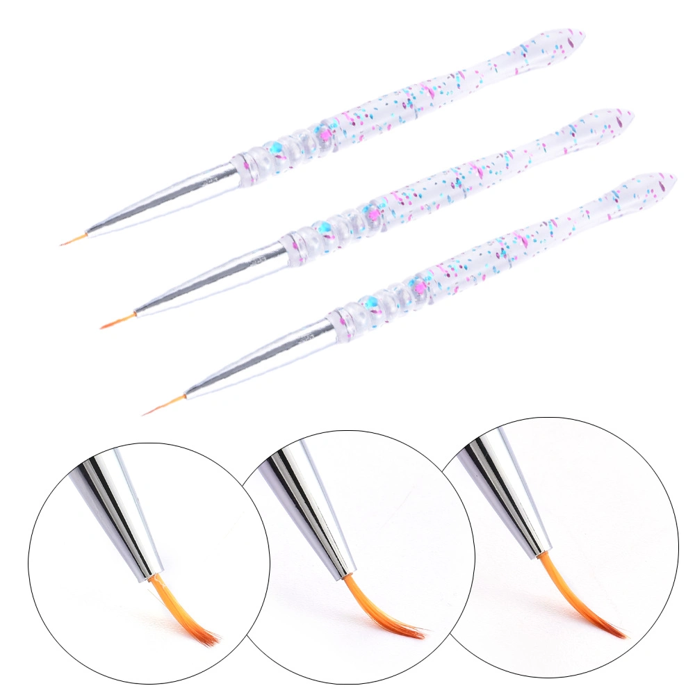 Acrylic Handle 5mm 8mm 12mm Art Brush Hair Nail Crystal Nails Brush