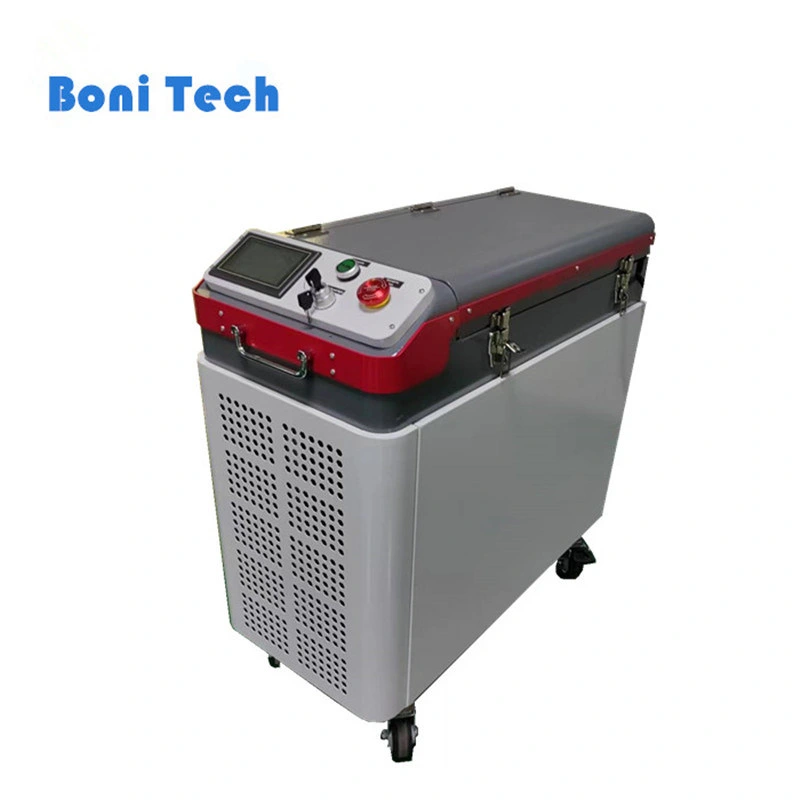 Industrial Hamdheld Pulse Fiber Laser Cleaning Machine 100W Mini Car Boat Moto Bike Metal Laser Rust Removal Machine for Sale