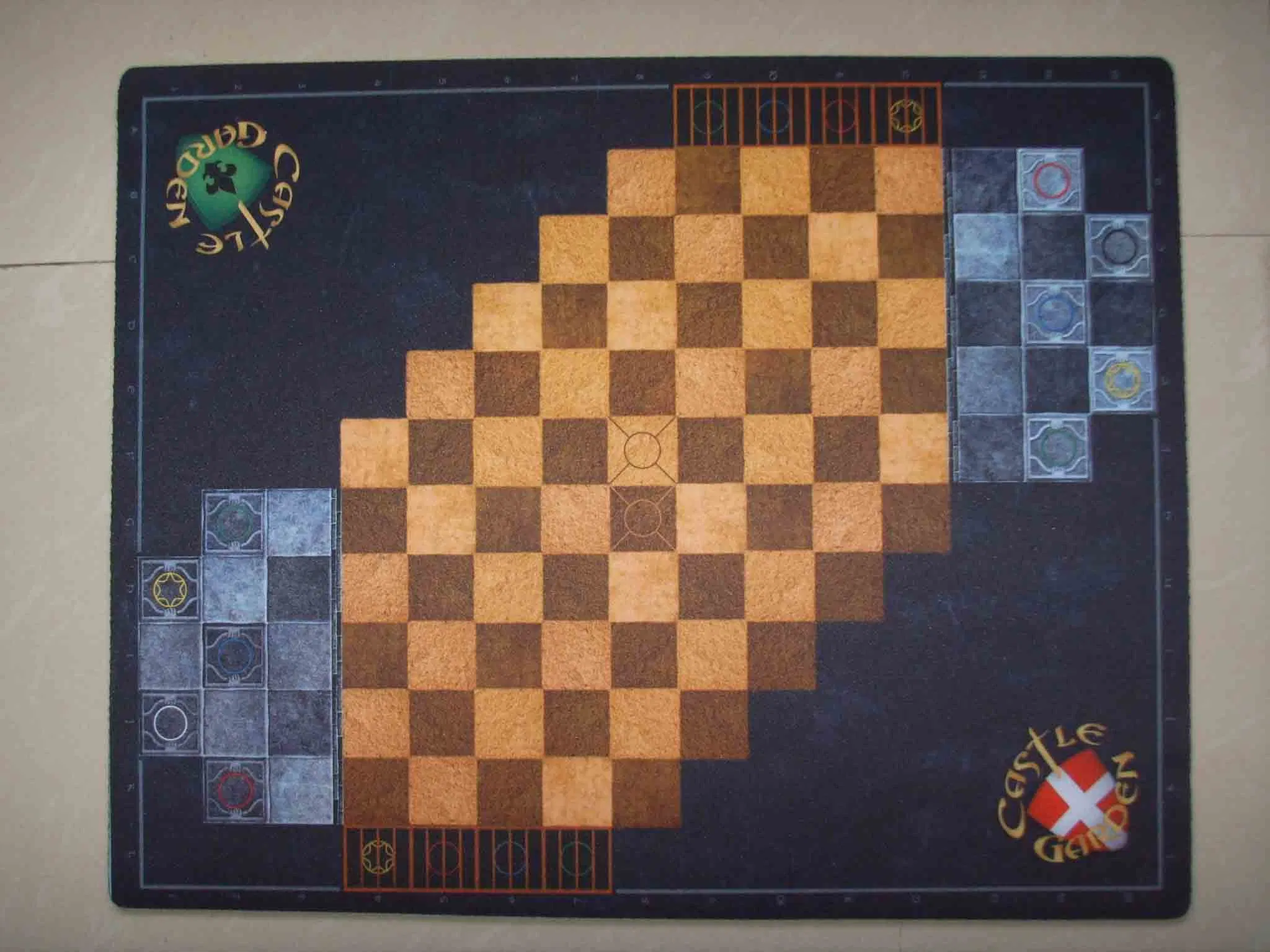 Full Color Printing Boardgame Rubber Play Mat Chess Game Accessory