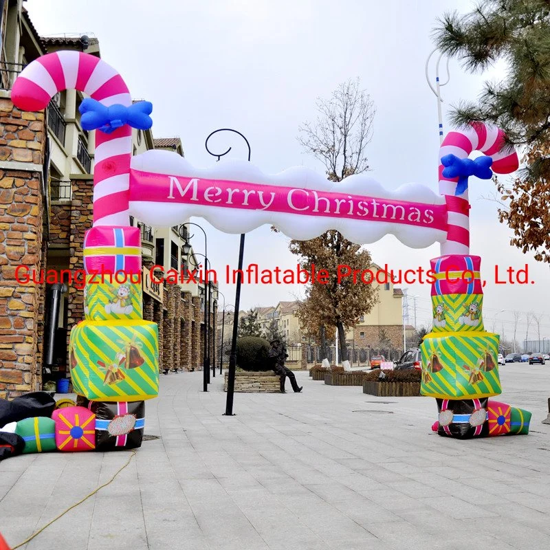 Factory Direct Sale Inflatable Santa Claus Archway for Christmas Holiday Decor