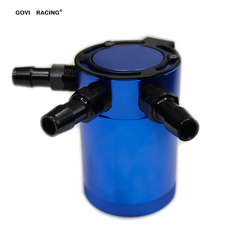 Universal Aluminum Baffled Car Oil Catch Can Tank Separator 3-Port Reservoir Oil Catch Tank Cans 3 Hole