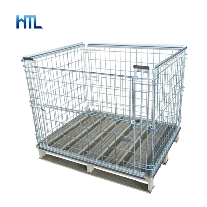 Hochwertige Falten Langlebige Lagerung Drahtgitter Metall Pallet Cage