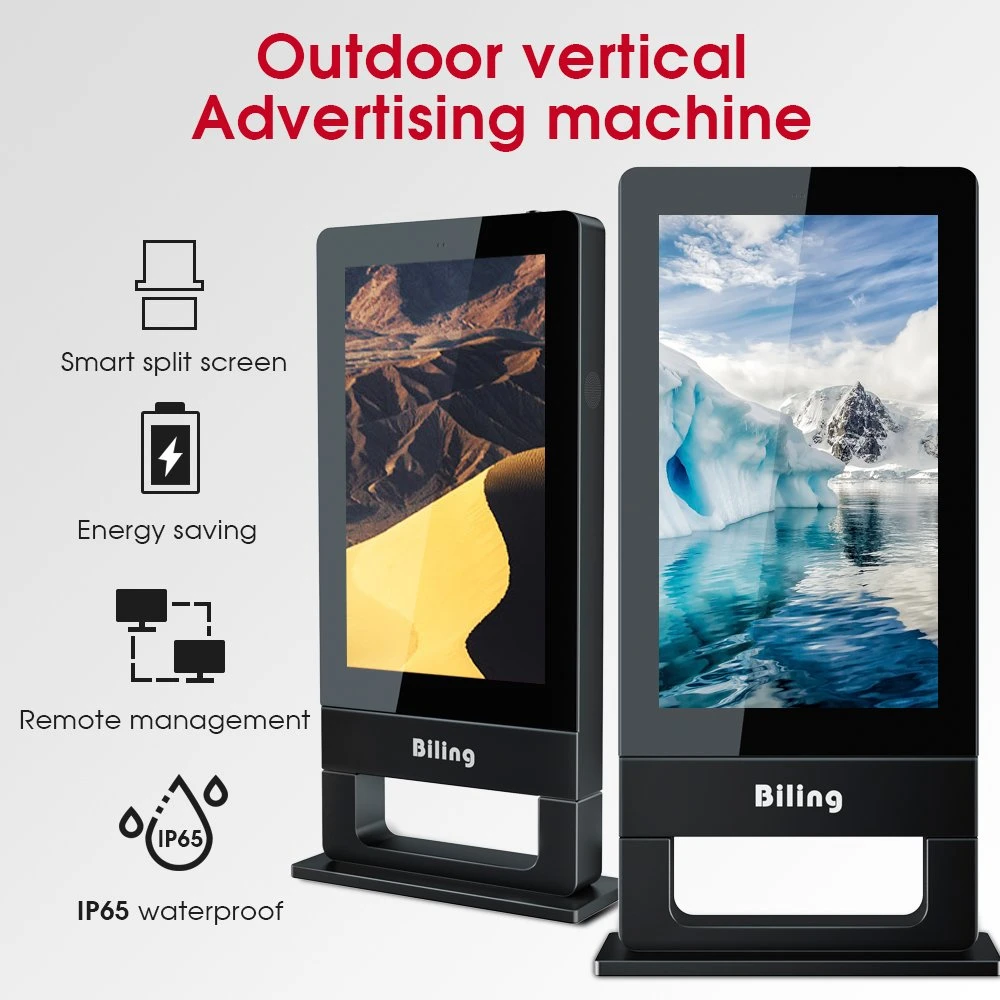 Mall 55inch Totem Super Thin Monitor Indoor Outdoor Smart Touch Bildschirm TV-Display LCD-Werbung Kiosk Digital Signage