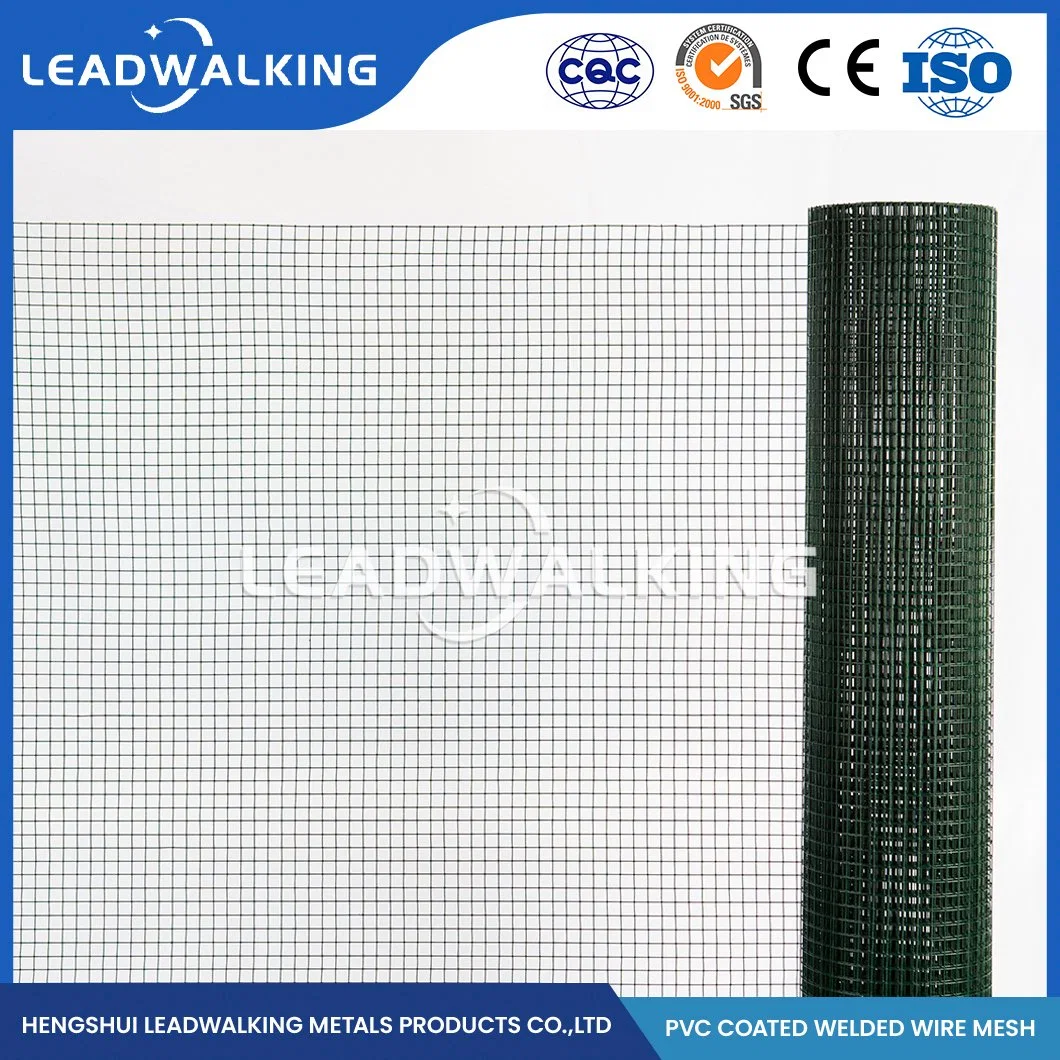 Leadwalking Black Weld Mesh Factory ODM Custom 8 Gauge Removable Galvanized Welded Wire Mesh China 1/4 Inch Black PVC Coated Welded Wire Mesh for Bird Cage