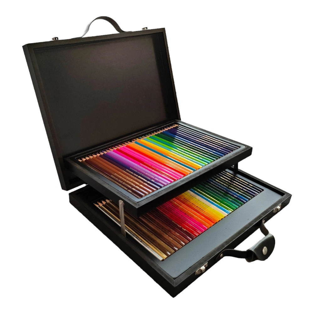 Art Supplies 68 Watercolor Pencils Art Set in Wooden Case