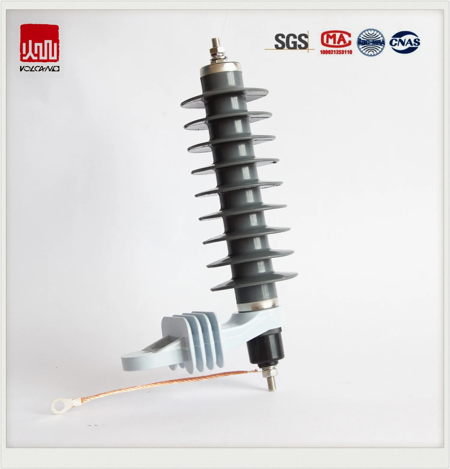 22kv Ceramic Porcelain Gapless Metal-Oxide Lightning Surge Arrester (YHC5W-24L)