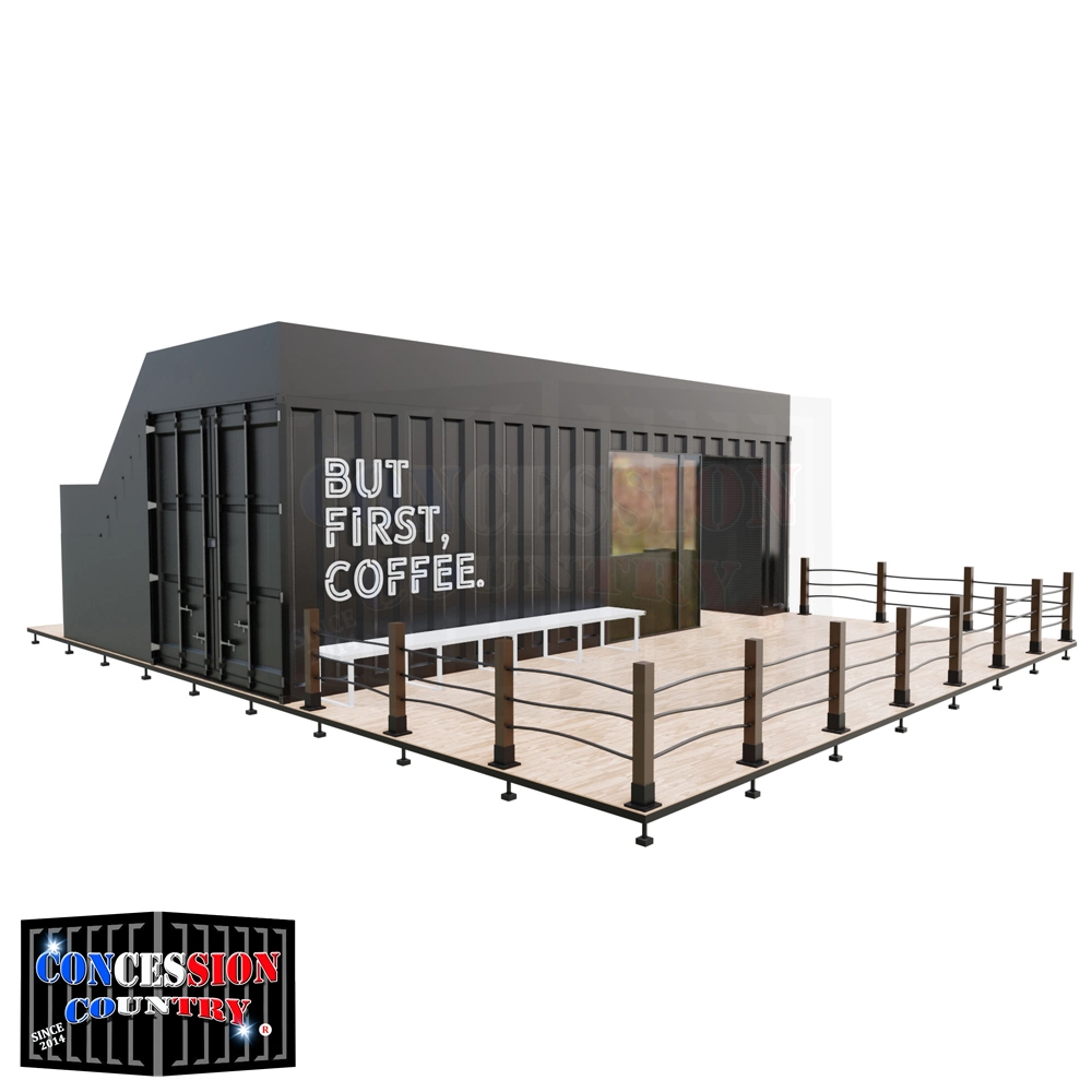 China Shipping Container Coffee Shop 20ft 40FT Booth Kiosque de fast food de conteneur Bar Restaurant de conteneur pour la vente