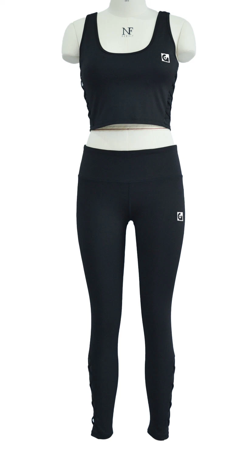 Ode/OEM Wholesale Ladies de cintura alta Leggings de yoga pantalones Suits de chándal Traje de yoga para mujer ropa deportiva Leggings