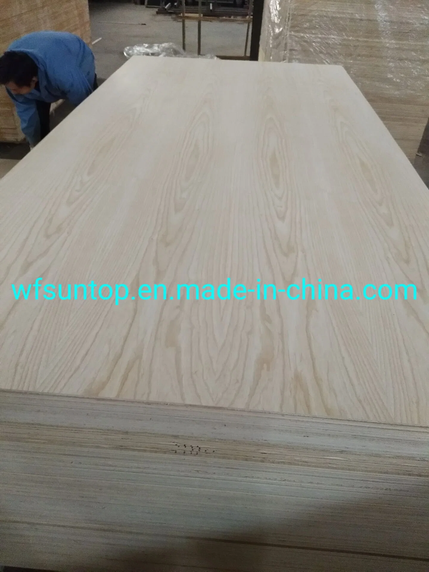 Fsc Certificated 5mm Thickness AAA Grade Natural White Ash Veneer Plywood Poplar Core E1 Glue