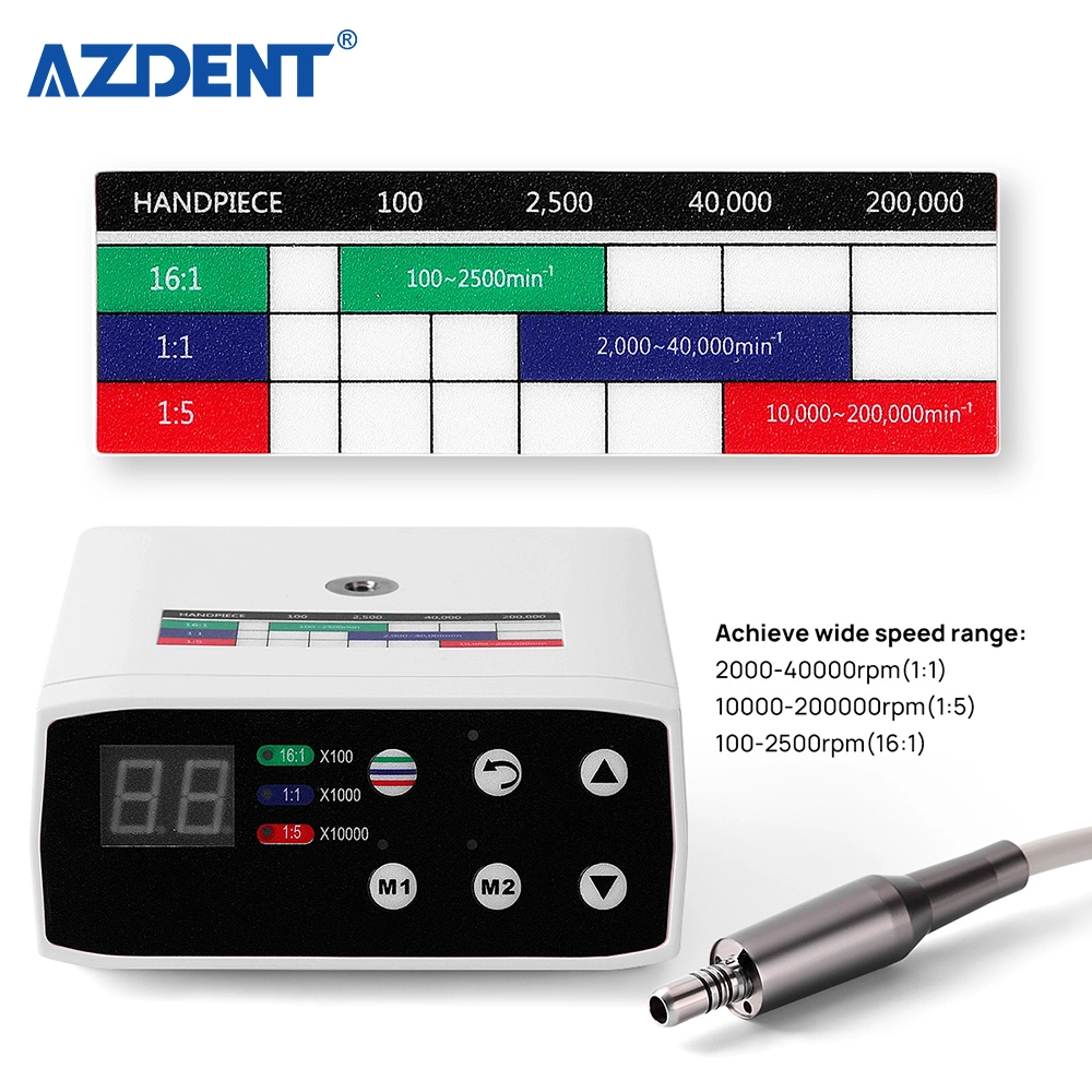 Dental LED Brushless eléctrico interno Spray Micro Motor con tres Configuración opcional