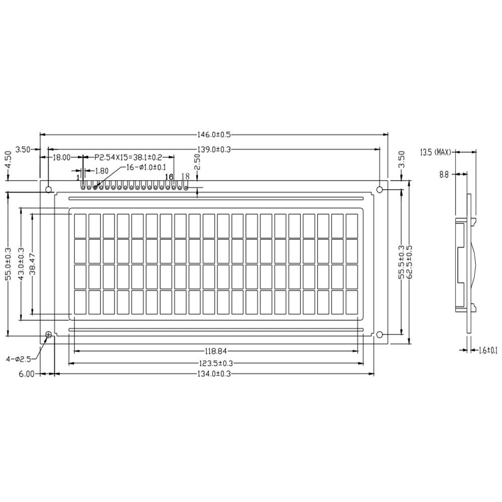 3,1 Zoll 128X64t01 Controller St7565r LCD-Display