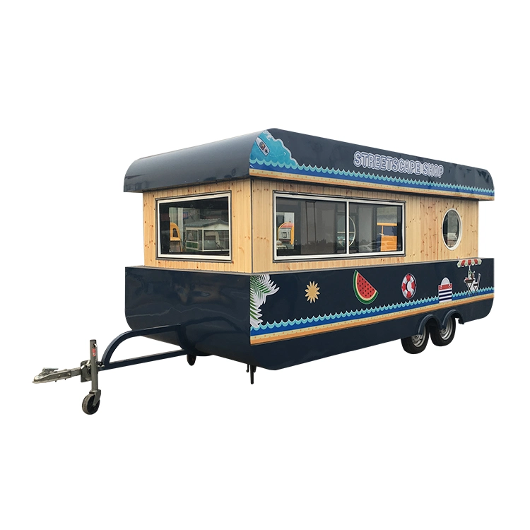 Mobile Coffee Shop Truck Bus Vendor Trailer Electric Food Truck with Kitchen and Stove