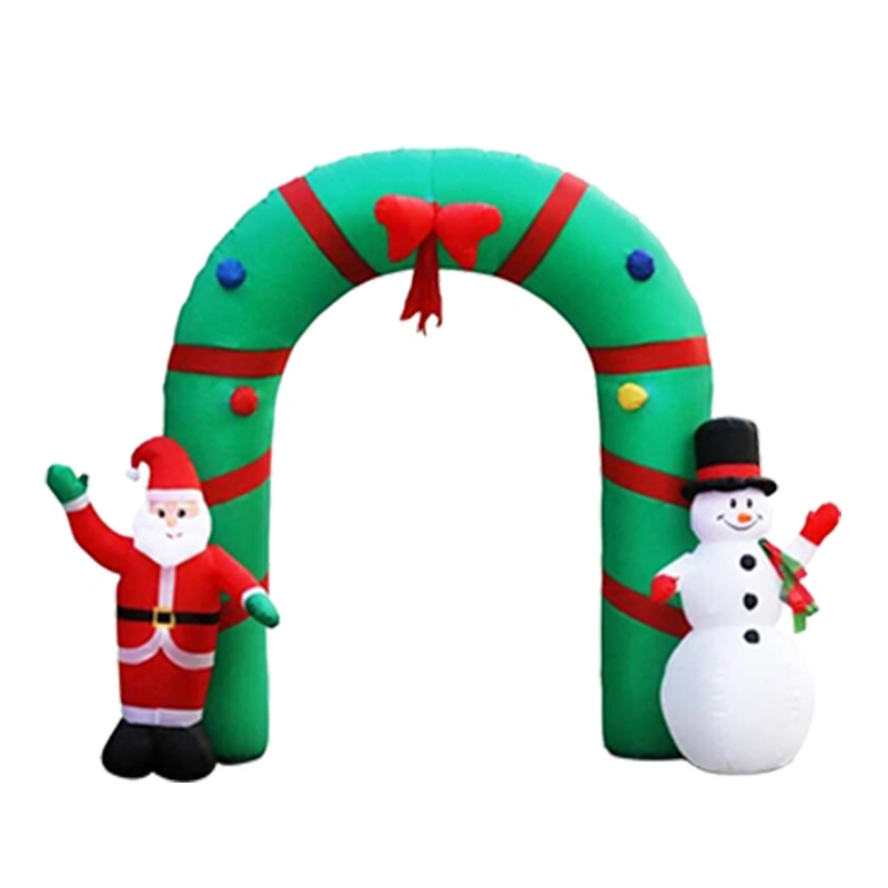 Christmas Yard Lawn Decoration 4FT Greeting Inflatables Snowman with LED Lights