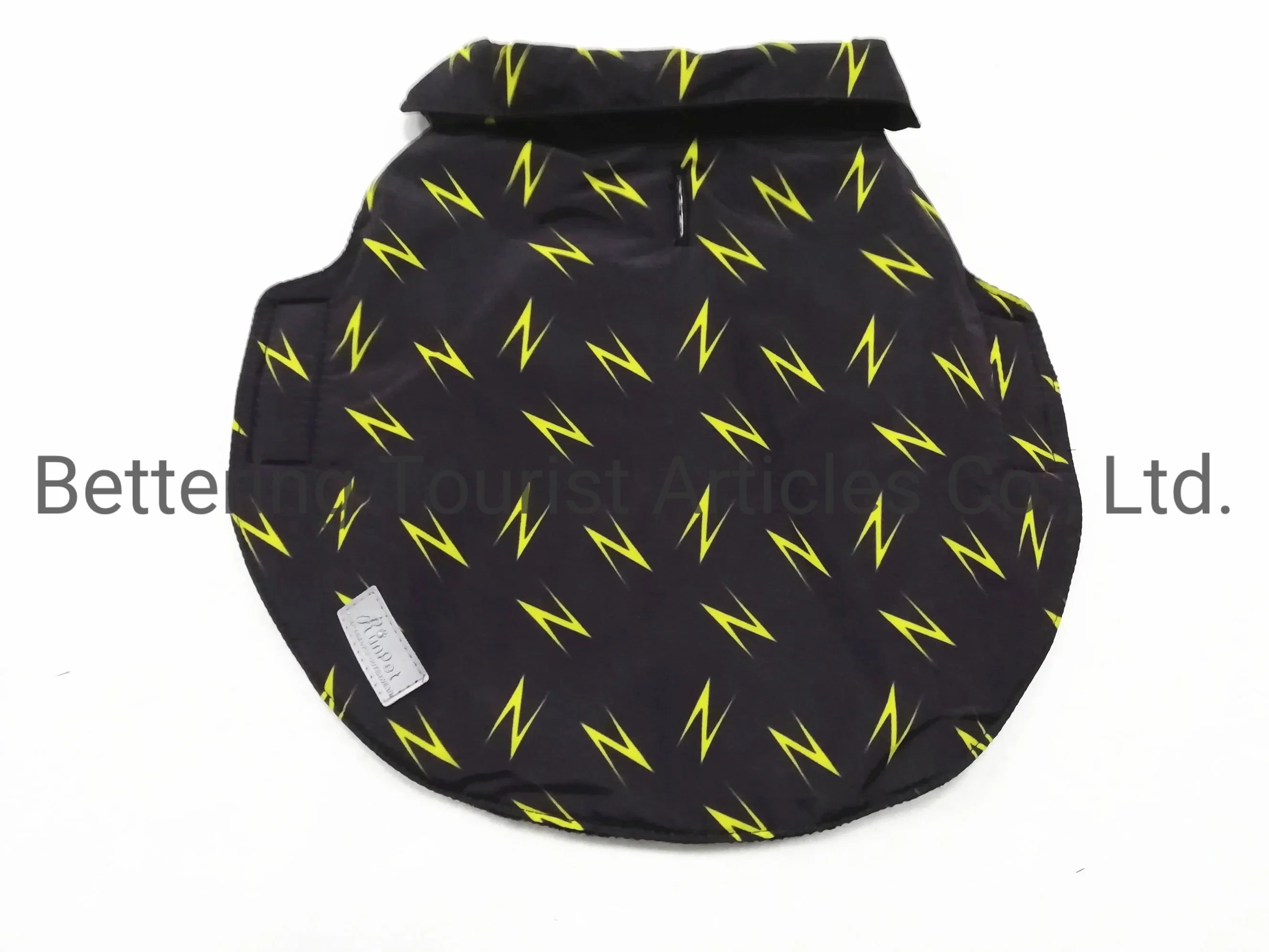 2023 Dog Clothes Fleece Inside Yellow Printed Pet Dog Jacket