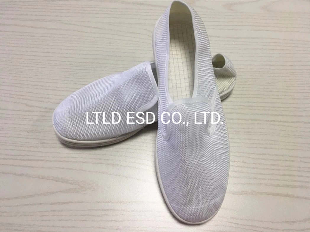 ESD Whole Mesh Shoes White Color Mz-117