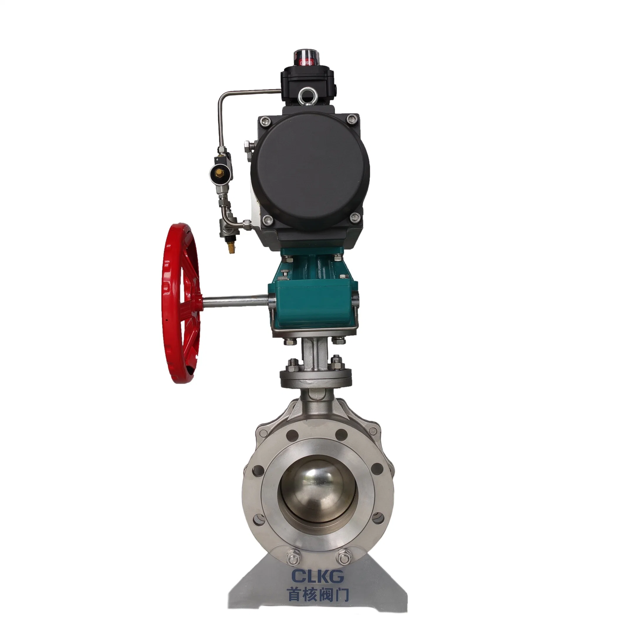 Durable Pneumatic O-Type Seated Ball Valve Stainless Steel Control Valves