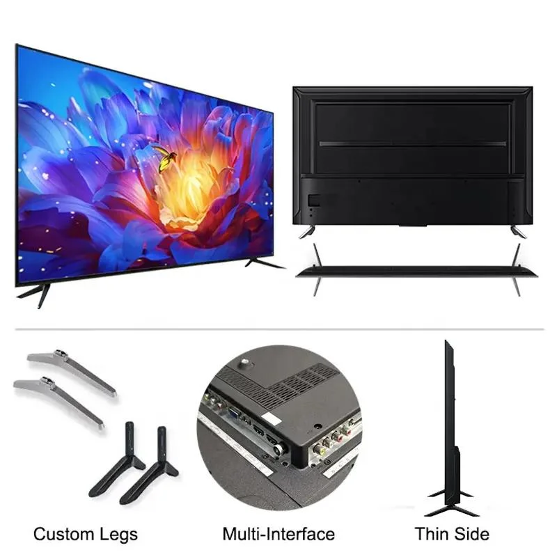 2023 OEM 55 pulgadas 4K Televisión Ross Gold Smart Flat Pantalla LCD TV Smart LED TV Smart Screen