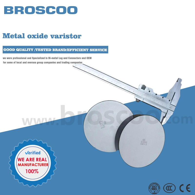 Varistor de óxido metálico disco MOV para transitorios de intercepción de las resistencias de Bloques personalizados MOV China proveedores fabricantes