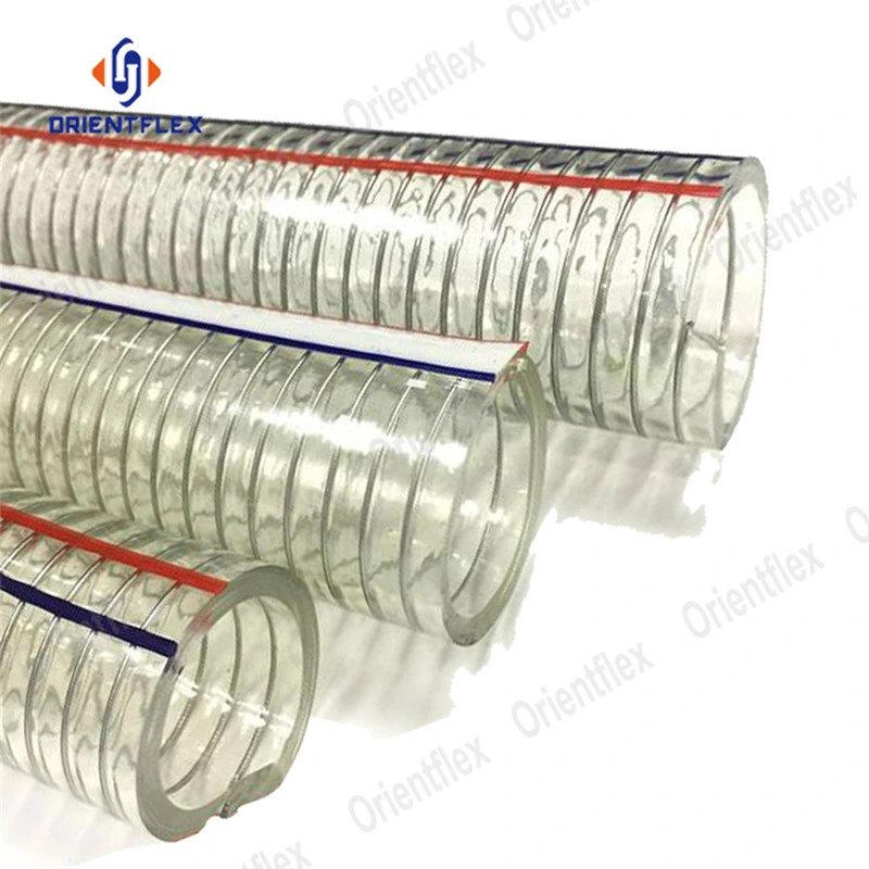 PVC Spiral Steel Wire Reinforced Vinyl Hoses Plastic Hose