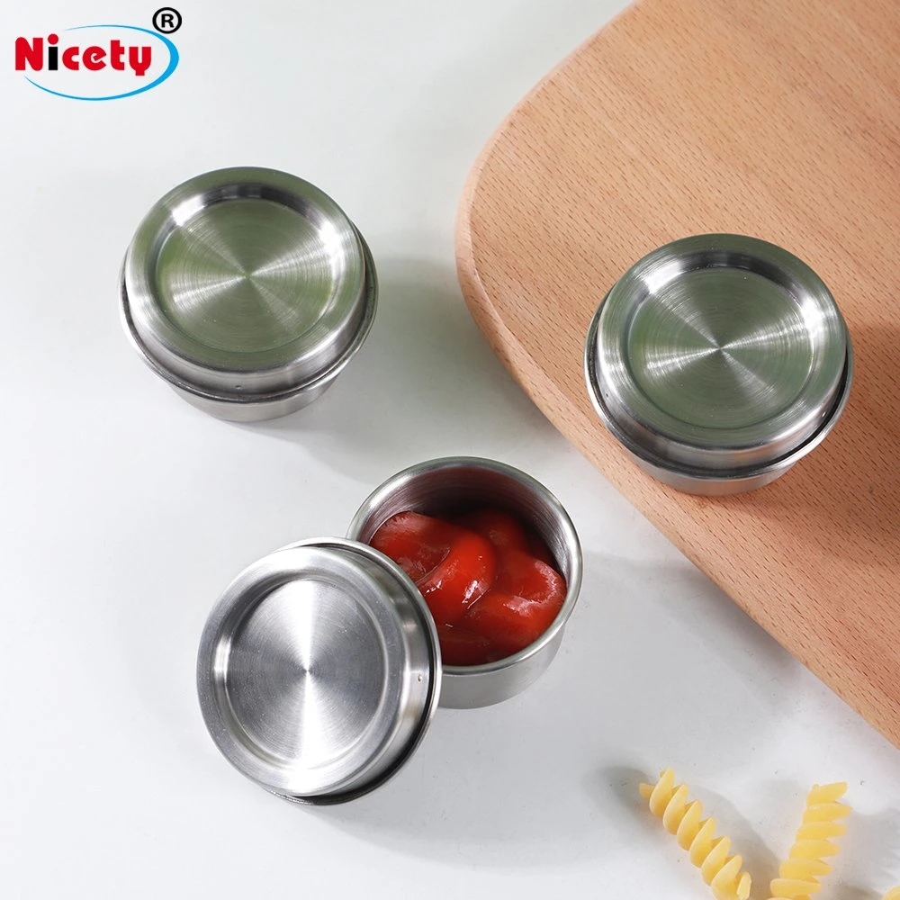 Kitchen Outdoor Small Capacity Food Canisters with Stainless Steel Lids, Food Storage Containers