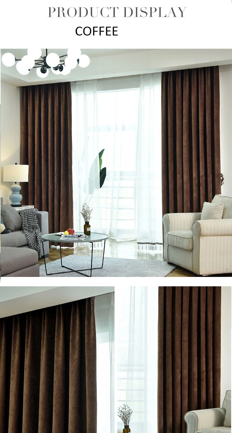 Factory Plain Decorative Curtains Hospital Modern Hotel Lobby Window Curtain Cotton Fabric